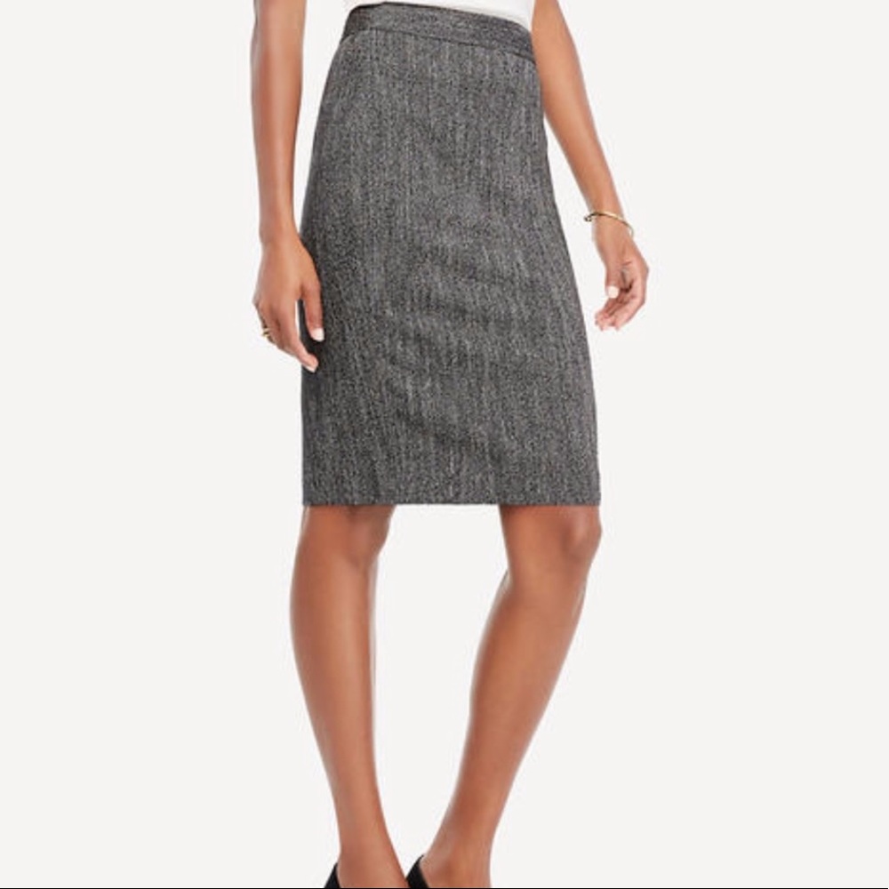 Ann Taylor Petite Herringbone Pencil Skirt